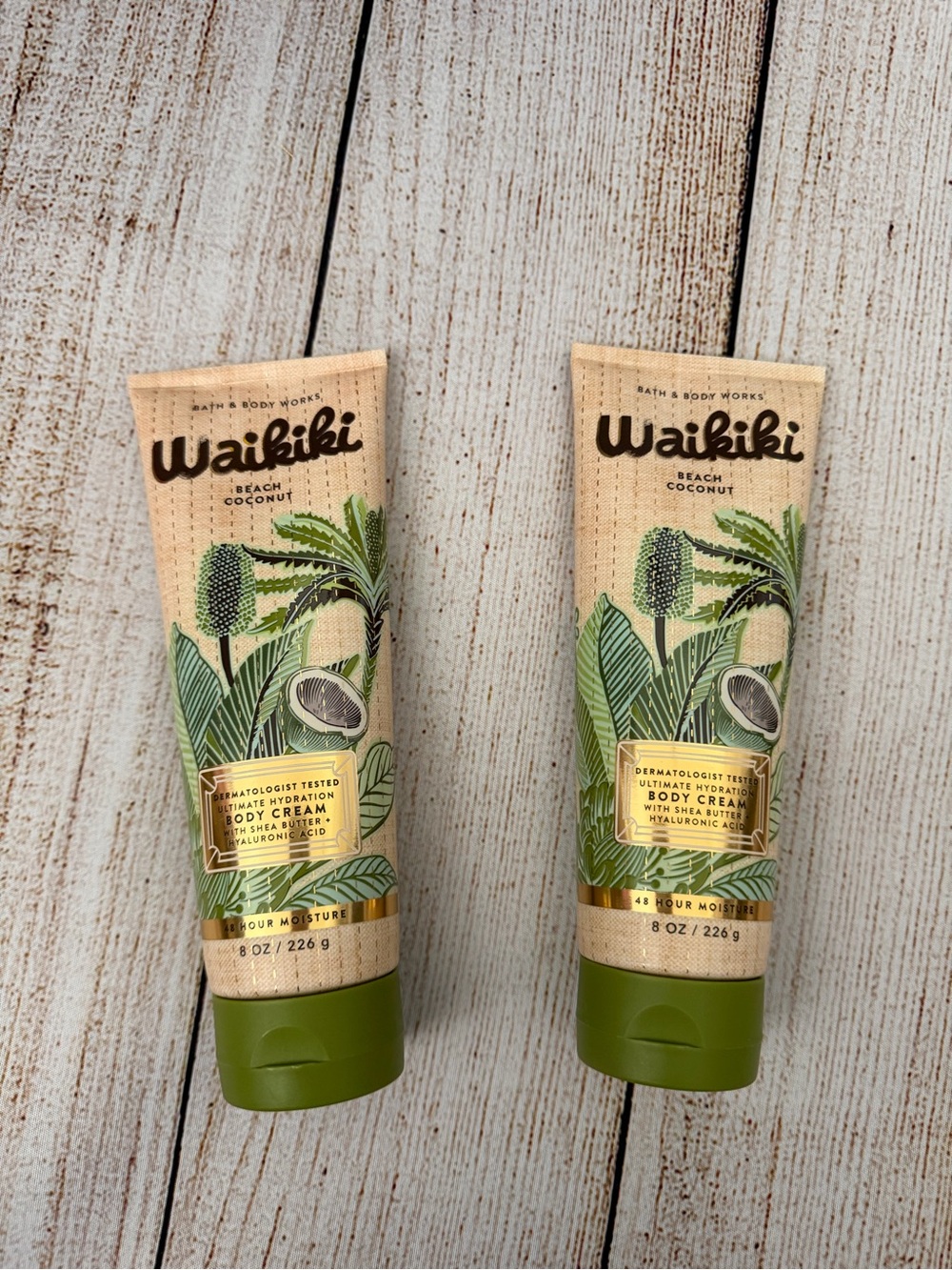 Set of 2 Bath & Body Works Waikiki Beach Coconut Body Cream